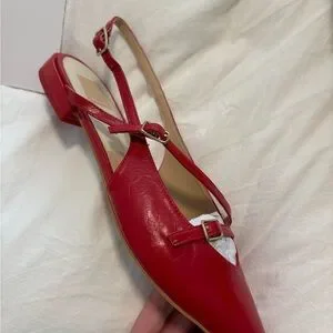 Dolce Vita Shoes Dolce Vita Red Crinkle Patent Flats With